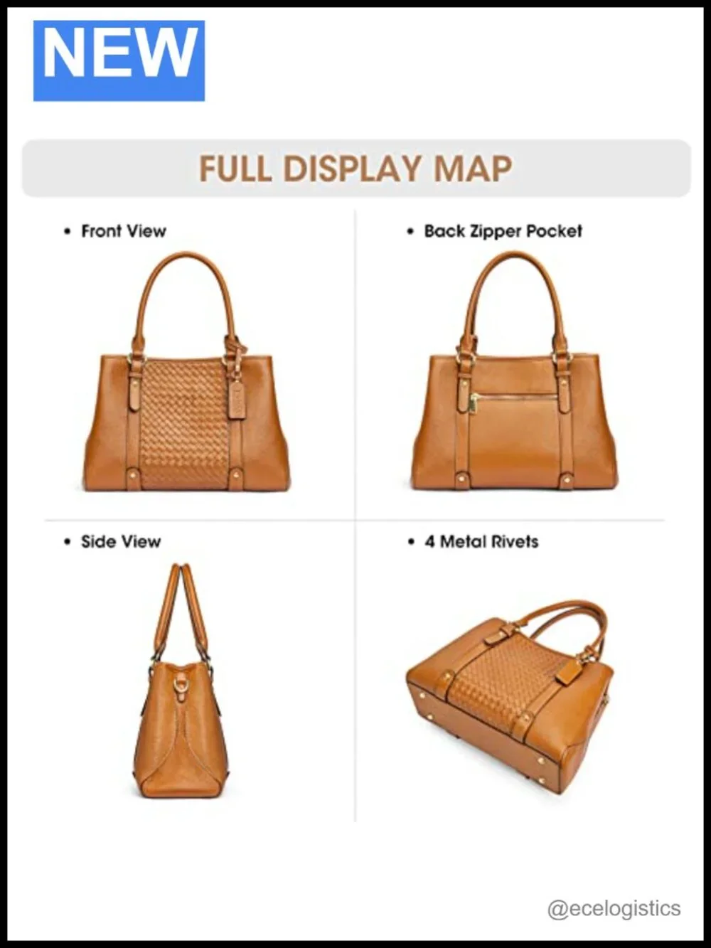 Women's Leather Satchel Crossbody Bag Top Handle 3 Ways